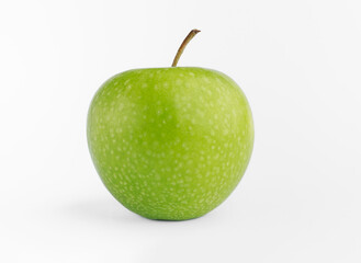 Fresh green apple isolated on white background. Clipping path.