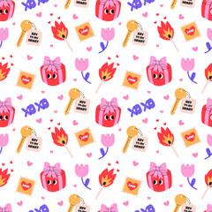 Valentines day seamless pattern