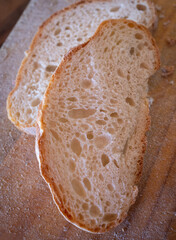 Delicious sourdough bread slice