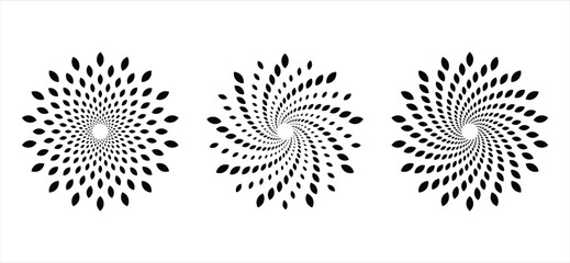 illustration of a circle pattern black and white background