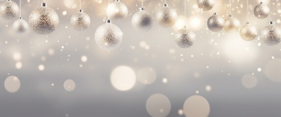 white and silver christmas balls and lights