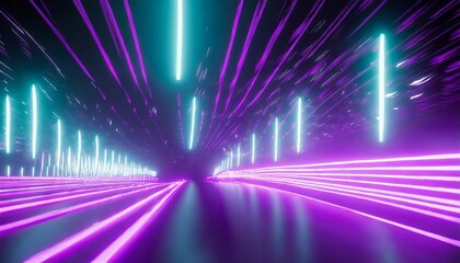futuristic abstract background motion glow neon in cyberspace 3d render