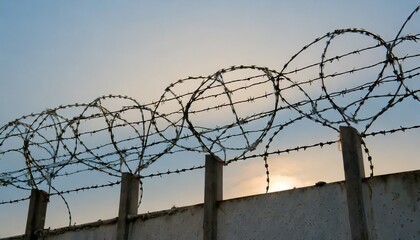barbed wire on