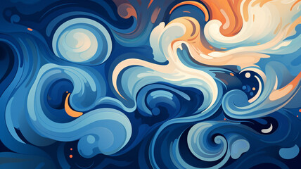 blue and navy color gradient abstract background, art