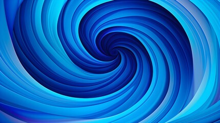 Blue Psychedelic Spiral Pattern. Hypnotic Abstract Background