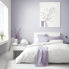Modern Minimal Bedroom in Lavender Shades