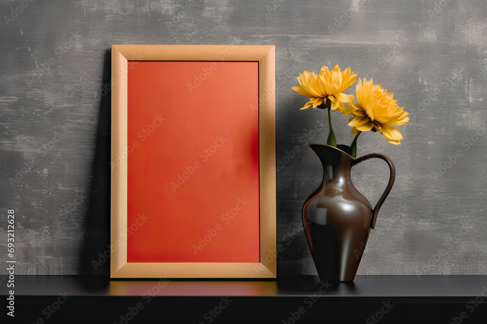 Poster design canvas, background with a versatile mockup, providing an ideal space for text and creative de