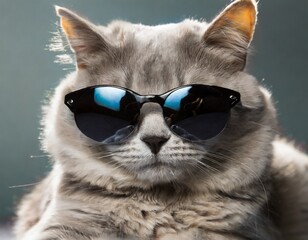 サングラスをした猫