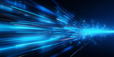 Fototapeta na wymiar Futuristic abstract technology background featuring network in blue colors