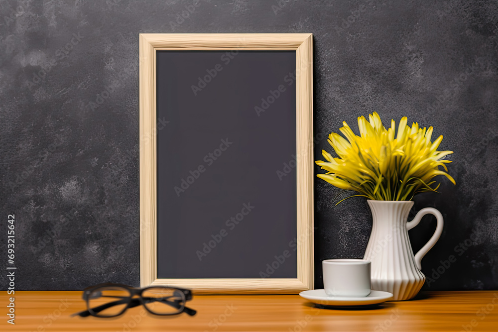 Poster design canvas, background with a versatile mockup, providing an ideal space for text and creative de
