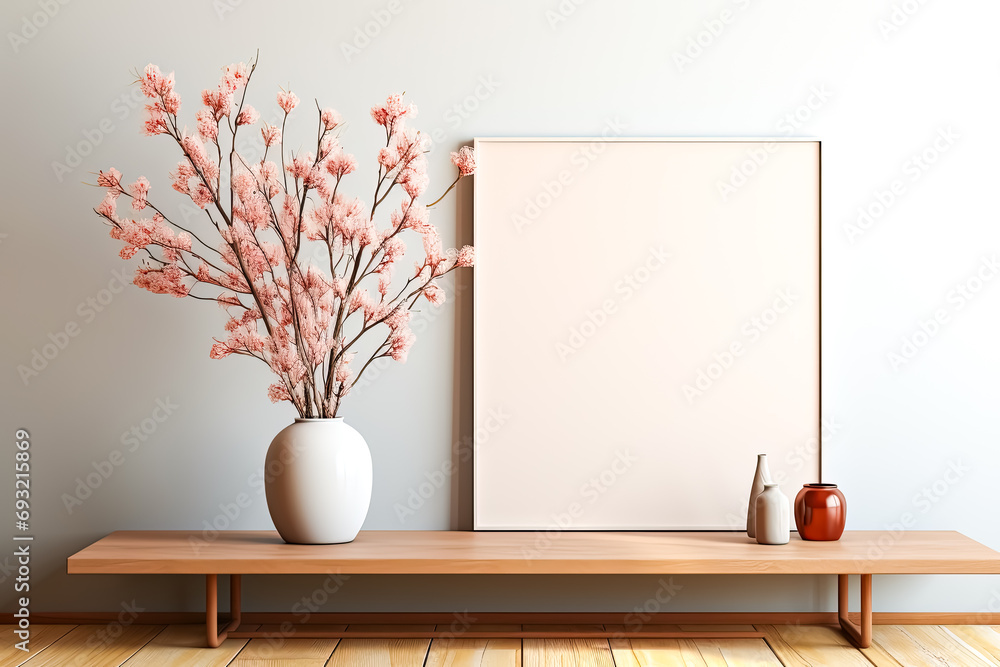 Poster design canvas, background with a versatile mockup, providing an ideal space for text and creative de