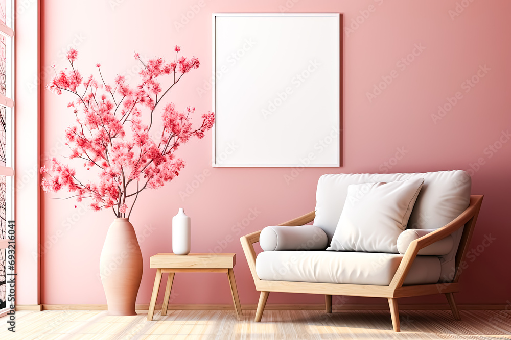 Poster design canvas, background with a versatile mockup, providing an ideal space for text and creative de
