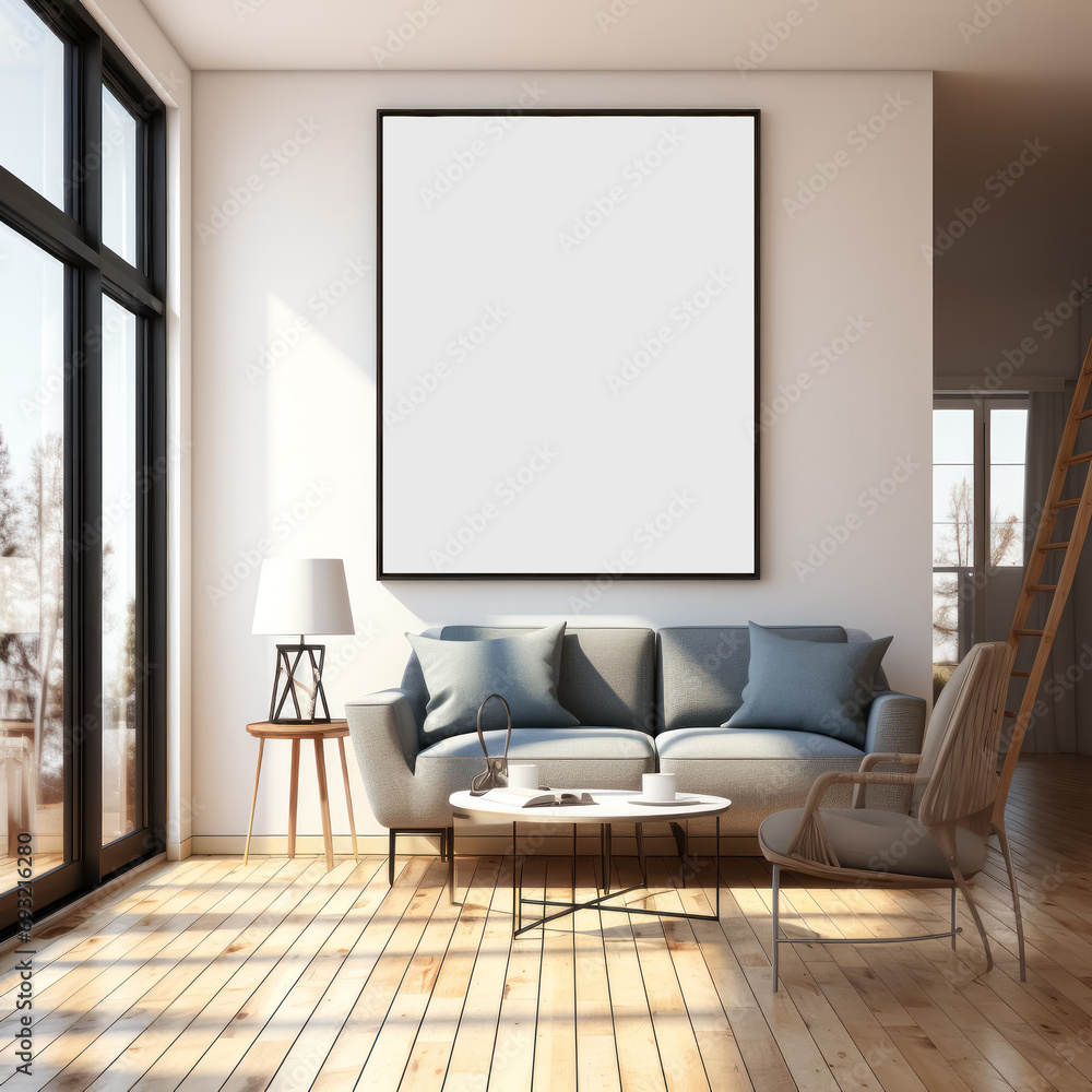Poster design canvas, background with a versatile mockup, providing an ideal space for text and creative de