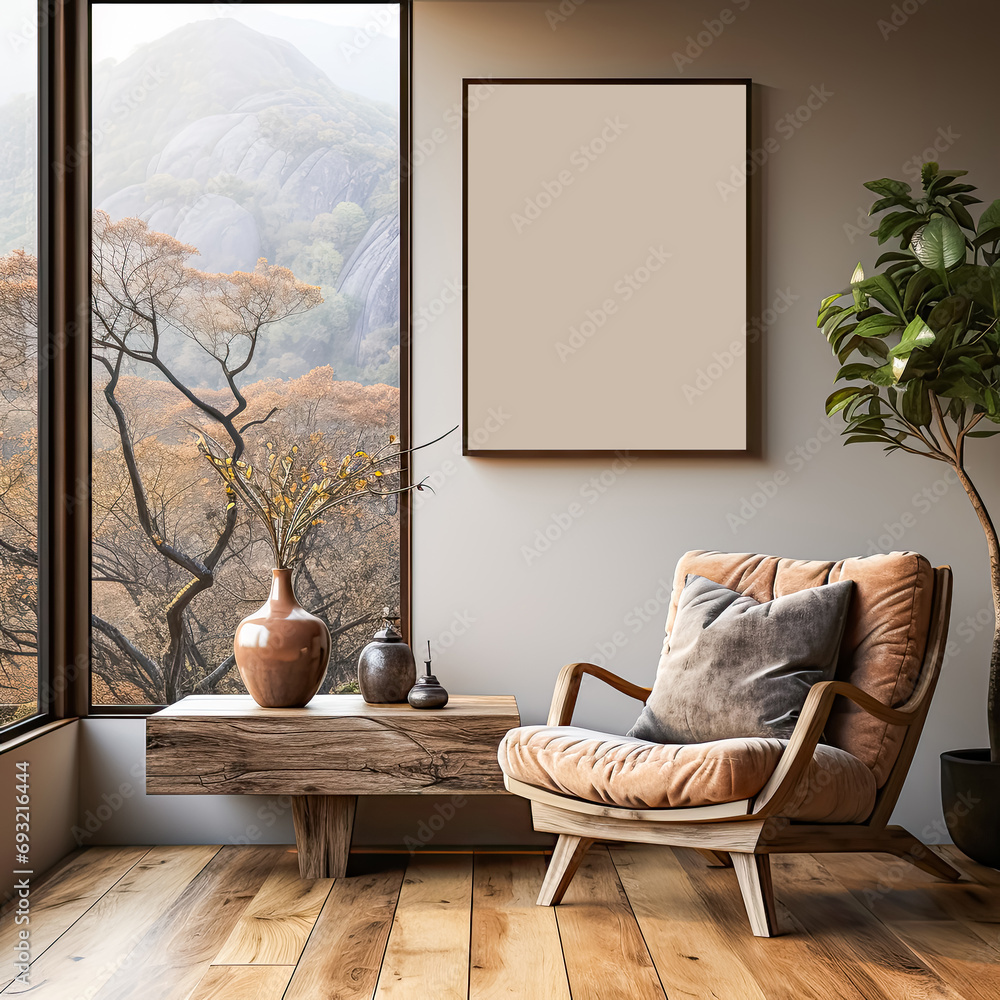 Poster design canvas, background with a versatile mockup, providing an ideal space for text and creative de