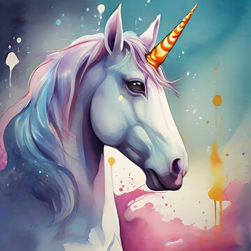 Unicornio Ilustración Romántico Niñas