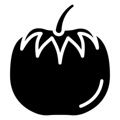 tomato glyph icon, related to spring theme.