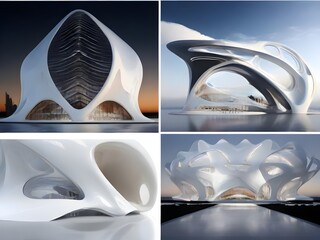 an architectural tribute to technological innovation, generative ai