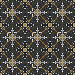 Color geometric pattern in traditional japanese style Kumiko Zaiku
