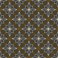 Color geometric pattern in traditional japanese style Kumiko Zaiku