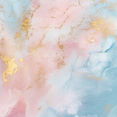 Obraz na płótnie Canvas Pastel Colors Watercolor Wash Textures with Gold