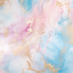 Cotton Candy Watercolor Marble Textures with Gold