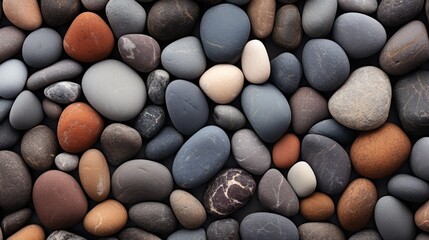  a close up of a bunch of rocks with a black and white rock in the middle of the picture and a black and white rock in the middle of the picture.
