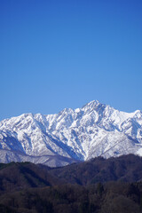 アルプス展望台からの眺め（小川村）