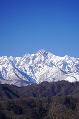 アルプス展望台からの眺め（小川村）