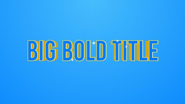 Big Bold Text With Shiny Sparkling Stars Title Intro