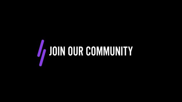 Modern Call To Action Join Community Text Lower Thirds