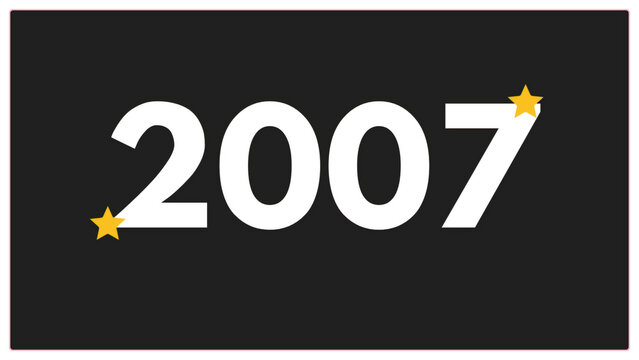 Vintage 2007 birthday, Made in 2007 Limited Edition, born in 2007 birthday design. 3d rendering flip board year 2007.