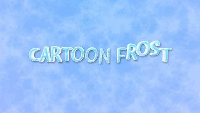 Frozen Frost Animated Snow Text Title Intro