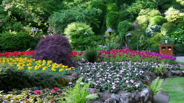 The famous gardens of Butchert on Victoria Island. Canada. The Butchart Gardens