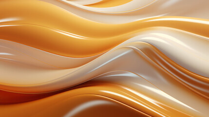 abstract background, metal wave, illustration, natural form, water, bends, 3D graphics, hologram, tape, silicone, pattern, ornament, design, creative, art, wallpaper, curves, gold, yellow, golden