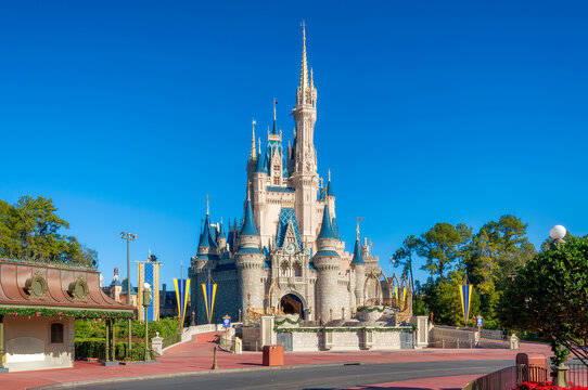 Cinderella Castle in Walt Disney World Magic Kingdom in Orlando, Florida