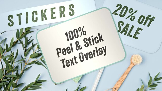 Peel and Stick Text Overlay