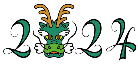 2024 New Year. Oriental Year of the Dragon
