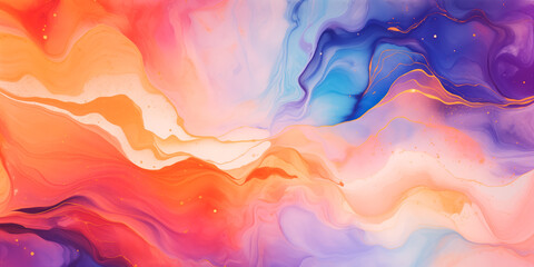 Abstract colorful background with fluid art.	
