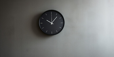 one Clock hanging empty space