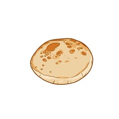 arepa bread illustration on white background - 693227225