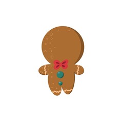 gingerbread man illustration on white background - 693227428