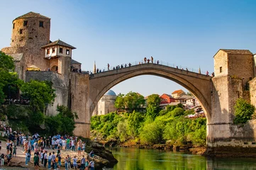 Photo sur Plexiglas Stari Most Old bridge in Mostar, Bosnia and Herzegovina