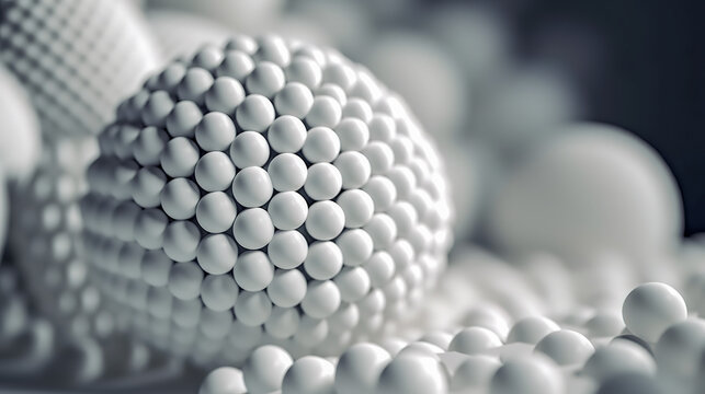 Wallpaper featuring a pattern of 3D geometric objects. 
AI generated image
