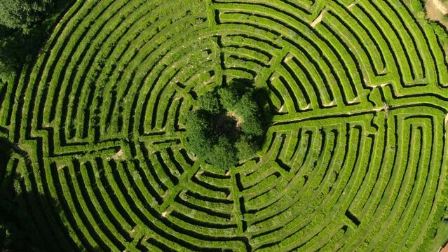 vue a&eacute;rienne du Labyrinthe G&eacute;ant des Monts de Gu&eacute;ret