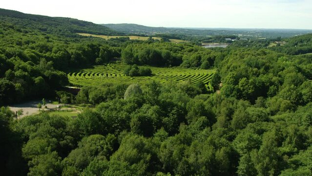 vue a&eacute;rienne du Labyrinthe G&eacute;ant des Monts de Gu&eacute;ret