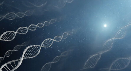 Tracking genomic environmental DNA concept, living organism in the ocean leaves traces of eDNA detectable in water samples