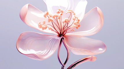 Fototapeta premium Fond de fleurs rose et transparente. Nature, fleur, clair. Motif floral pour décoration, création graphique et conception.