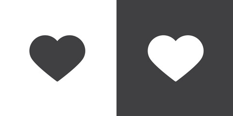 Heart icon vector in flat style. - obrazy, fototapety, plakaty
