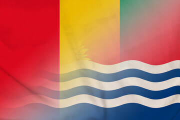Guinea and Kiribati national flag transborder relations KIR GIN