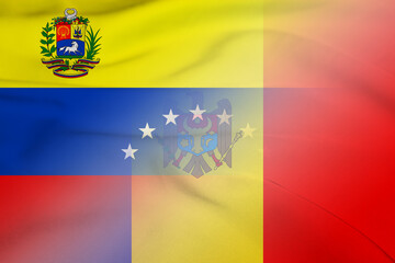 Venezuela and Moldavia political flag transborder negotiation MDA VEN
